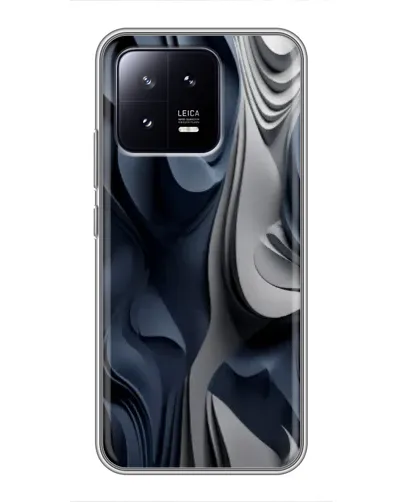 Чохол для Xiaomi 13 з картинкою «Об'ємні сині складки»