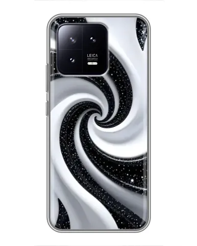 Чохол для Xiaomi 13 з картинкою «Чорно-біла спіраль»