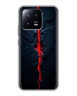 Чохол для Xiaomi 13 з картинкою «Червона лавова тріщина»