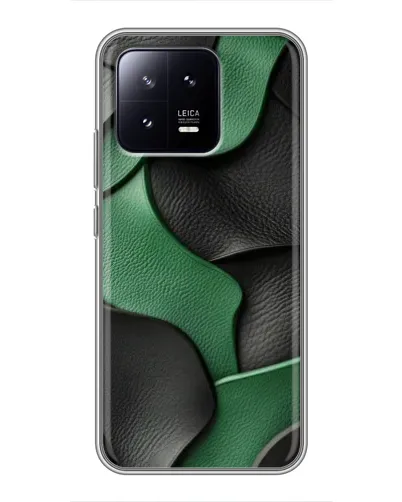 Чохол для Xiaomi 13 з картинкою «Зелені шкіряні хвилі»