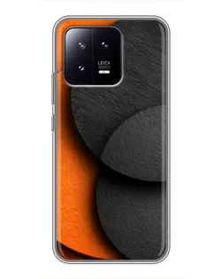 Чохол для Xiaomi 13 з картинкою «Геометрія помаранчевих кіл»