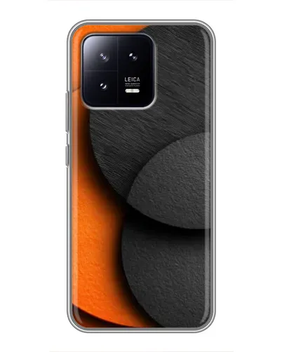 Чохол для Xiaomi 13 з картинкою «Геометрія помаранчевих кіл»
