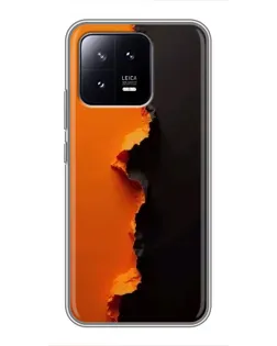 Чохол для Xiaomi 13 з картинкою «Помаранчевий розлом»