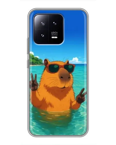Чохол для Xiaomi 13 з картинкою «Морська капібара»