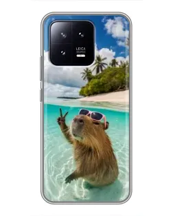 Чохол для Xiaomi 13 з картинкою «Капібара на морі» Чохол для Xiaomi 13 з картинкою «Капібара на морі»