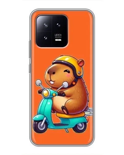 Чохол для Xiaomi 13 з картинкою «Капібара на скутері»