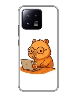 Чохол для Xiaomi 13 з картинкою «Капібара з ноутбуком» Чохол для Xiaomi 13 з картинкою «Капібара з ноутбуком»