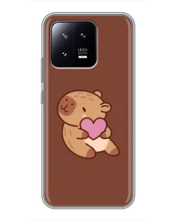 Чохол для Xiaomi 13 з картинкою «Капібара з серцем» Чохол для Xiaomi 13 з картинкою «Капібара з серцем»