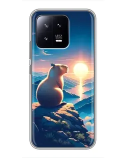 Чохол для Xiaomi 13 з картинкою «Захід сонця з капібарою» Чохол для Xiaomi 13 з картинкою «Захід сонця з капібарою»