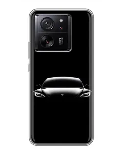 Чехол для Xiaomi 13T Pro с картинкой «Фары Tesla Night»
