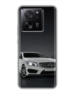 Чехол для Xiaomi 13T с картинкой «Mercedes AMG GT Silver»