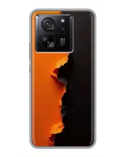 Чехол для Xiaomi 13T с картинкой «Оранжевый разлом»