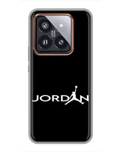 Чехол для Xiaomi 14 Pro с картинкой «Jordan White Logo»