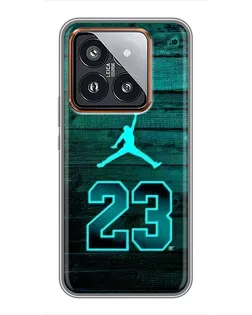 Чехол для Xiaomi 14 Pro с картинкой «Jordan Cyan 23»