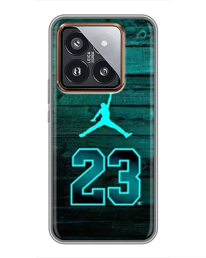 Чехол для Xiaomi 14 Pro с картинкой «Jordan Cyan 23»