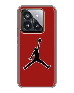 Чехол для Xiaomi 14 Pro с картинкой «Jordan Red Back»