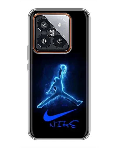 Чехол для Xiaomi 14 Pro с картинкой «Jordan Neon Blue»