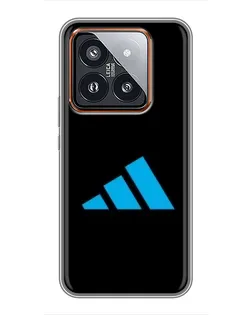 Чехол для Xiaomi 14 Pro с картинкой «Adidas Cyan Logo»