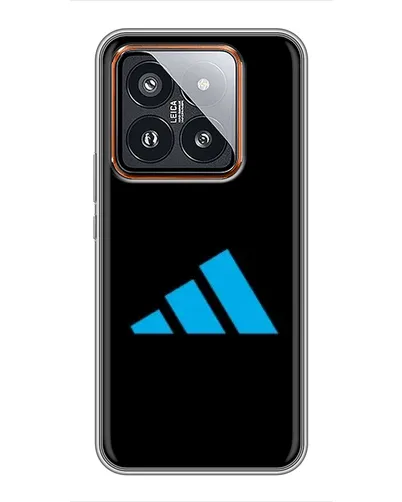Чехол для Xiaomi 14 Pro с картинкой «Adidas Cyan Logo»