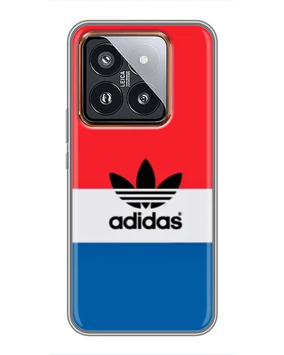 Чехол для Xiaomi 14 Pro с картинкой «Ретро блоки Adidas»