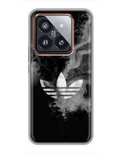 Чехол для Xiaomi 14 Pro с картинкой «Абстрактный дым Adidas»