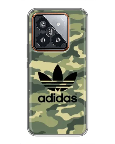 Чехол для Xiaomi 14 Pro с картинкой «Милитари стиль Adidas»