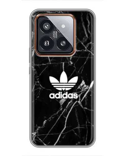 Чехол для Xiaomi 14 Pro с картинкой «Белый мрамор Adidas»