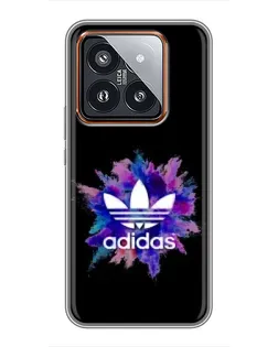 Чехол для Xiaomi 14 Pro с картинкой «Взрыв красок Adidas»