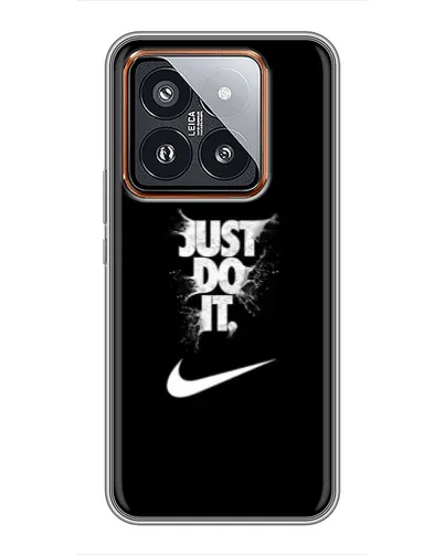 Чехол для Xiaomi 14 Pro с картинкой «Текстовый принт Nike»