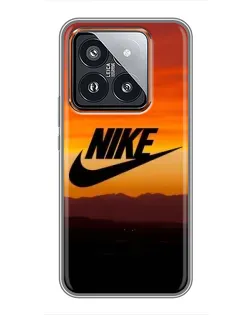 Чехол для Xiaomi 14 Pro с картинкой «Nike — вечерний горизонт»