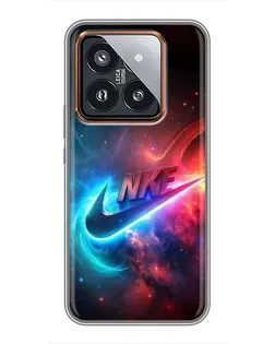Чехол для Xiaomi 14 Pro с картинкой «Огненный логотип Nike»