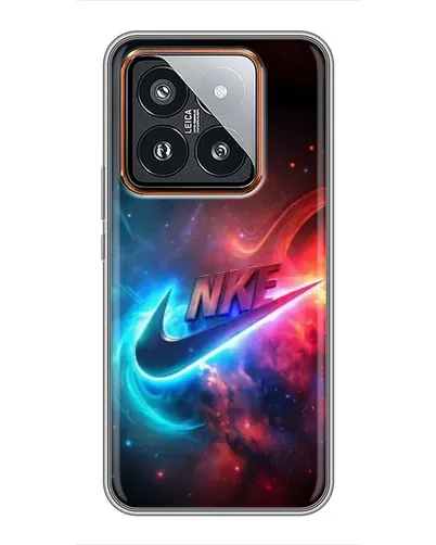 Чехол для Xiaomi 14 Pro с картинкой «Огненный логотип Nike»