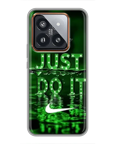 Чехол для Xiaomi 14 Pro с картинкой «Зеленый неоновый Nike»