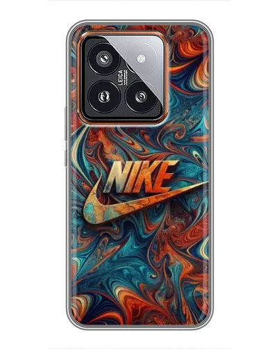 Чехол для Xiaomi 14 Pro с картинкой «Nike в абстракции»