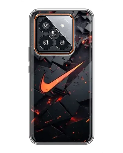 Чехол для Xiaomi 14 Pro с картинкой «Nike — эффект разломов»