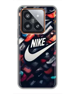 Чехол для Xiaomi 14 Pro с картинкой «Коллекция кроссовок Nike»