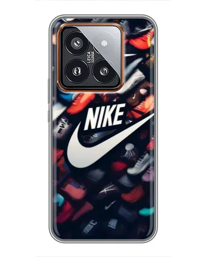 Чехол для Xiaomi 14 Pro с картинкой «Коллекция кроссовок Nike»