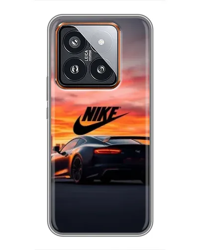 Чехол для Xiaomi 14 Pro с картинкой «Nike и суперкар»