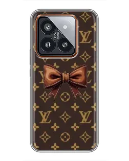 Чехол для Xiaomi 14 Pro с картинкой «LV с бантом»