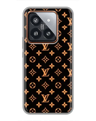Чехол для Xiaomi 14 Pro с картинкой «Золотая монограмма LV» Чехол для Xiaomi 14 Pro с картинкой «Золотая монограмма LV»