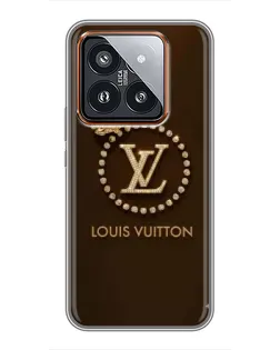 Чехол для Xiaomi 14 Pro с картинкой «LV — золотая печать»