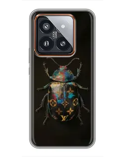 Чехол для Xiaomi 14 Pro с картинкой «LV — мраморный принт»