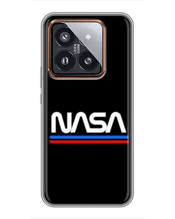 Чехол для Xiaomi 14 Pro с картинкой «NASA — классика Red Blue»