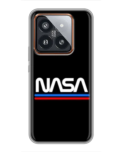 Чехол для Xiaomi 14 Pro с картинкой «NASA — классика Red Blue»