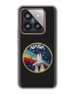 Чехол для Xiaomi 14 Pro с картинкой «NASA — эмблема миссии»