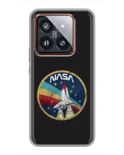 Чехол для Xiaomi 14 Pro с картинкой «NASA — эмблема миссии»