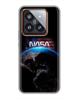 Чехол для Xiaomi 14 Pro с картинкой «Земля из космоса NASA»