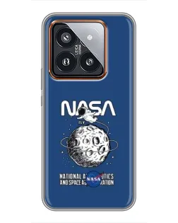 Чехол для Xiaomi 14 Pro с картинкой «NASA — лунная миссия»