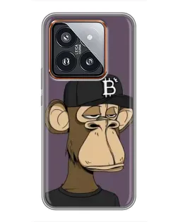 Чехол для Xiaomi 14 Pro с картинкой «Bored Ape в кепке»