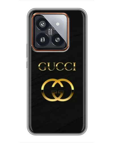 Чехол для Xiaomi 14 Pro с картинкой «Золотой логотип Gucci» Чехол для Xiaomi 14 Pro с картинкой «Золотой логотип Gucci»